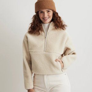 Madewell Faux Shearling Half-Zip Pullover